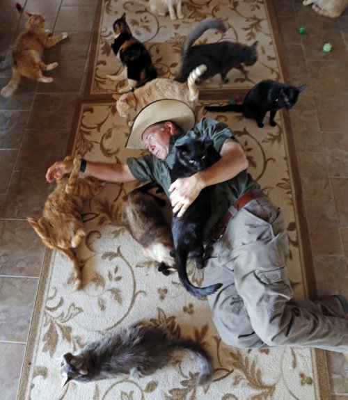 Leo con alcuni dei suoi amati ospiti